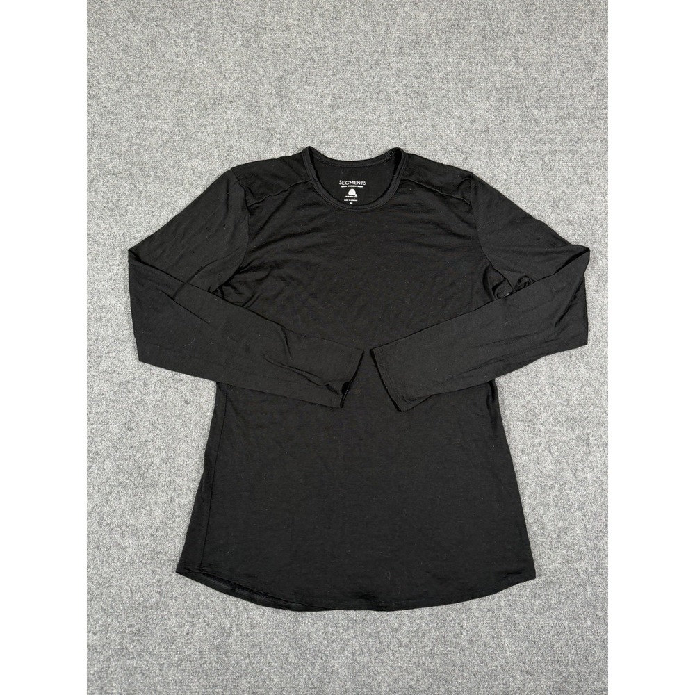 SEG'MENTS Shirt Womens Medium Black Long Sleeve Merino Wool Thermal Base Layer
